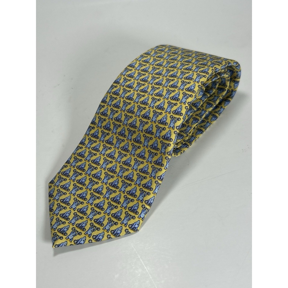 800 Pound‎ Gorilla Yellow Blue Weightlifting Gorilla Novelty Silk Neck Tie USA
